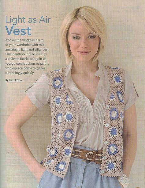 Vest Crochet Pattern Free, Square Vest Crochet, Crochet Granny Square Vest, Granny Square Vest, Vest Crochet Pattern, Granny Square Haken, Vest Pattern Free, Vest Crochet, Crochet Tank Tops