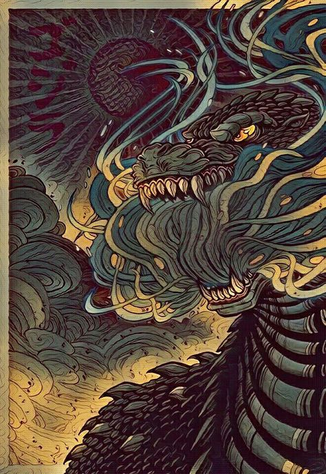 Godzilla Hd Wallpaper, Godzilla Background, Legendary Godzilla Wallpaper, Dragon Pop Art, Godzilla Japanese Art, Legendary Godzilla Art, Godzilla Tattoo, Dragon Wallpaper Iphone, Dragon Tattoo Art