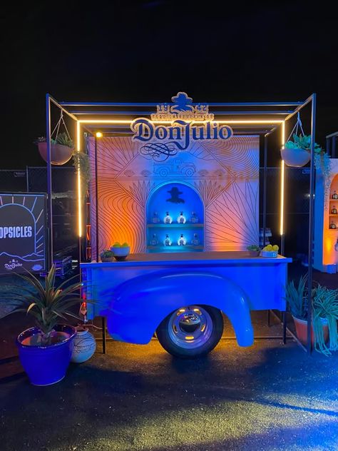 Tierra De Don Julio at Neon Carnival - Festival in Palm Springs, CA | The Vendry Neon Carnival, Travel Bar, Festival Theme, Dj Booth, Experiential Marketing, Photo Op, Booth Design, Party Rentals, Experiential