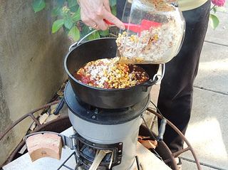 Cooking Chicken Chili from Food Storage using The Remarkable EcoZoom Rocket Stove Survival Cooking, Survival Prepping List, Hot Pot Recipe, Provident Living, Survival Ideas, Food Supplies, Cooking Chicken, Rocket Stove, Start A Fire