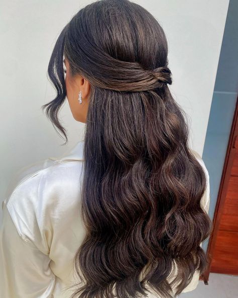 brunette, long hair, hair, clips, clip-ins, Zala hair extensions, hair extensions, hairstyle, volume, length, human Remy hair Grad Hairstyles, Bridemaids Hairstyles, Simple Prom Hair, Bridesmaid Hair Makeup, Ball Hairstyles, Quince Hairstyles, Long Hair Wedding Styles, Prom Hairstyles For Long Hair, Wedding Hair Inspiration