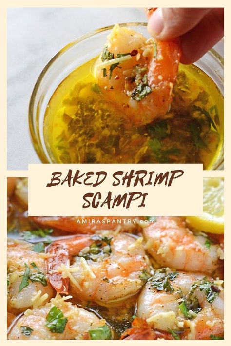 Healthy Shrimp Scampi Recipe, Shrimp Scampi Recipe Easy, Baked Shrimp Scampi Recipe, Garlicky Baked Shrimp, Oven Shrimp Recipes, Healthy Shrimp Scampi, Oven Roasted Shrimp, Oven Baked Shrimp, Low Carb Shrimp