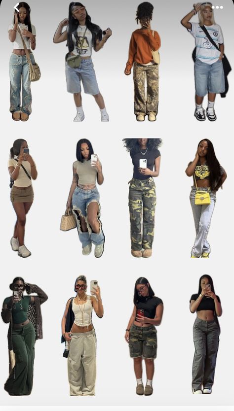 Cheap Khaki Cargo Jeans, Where To Find Streetwear Clothes, Affordable Brown Cargo Jeans For Spring, Streetwear Khaki Cargo Jeans With Pockets, Summer Streetwear Khaki Cargo Jeans, Brown Cargo Jeans For Streetwear, Jean Cargo Pants Outfit, Street Style Outfits Casual, Shoes Outfit Fashion