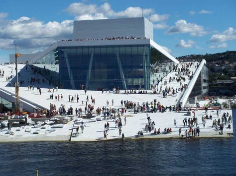 Opera House Oslo Opera House Architecture, Oslo Opera House, Lillehammer, Tadao Ando, Mies Van Der Rohe, Concert Hall, Travel And Leisure, Contemporary Architecture, Urban Design