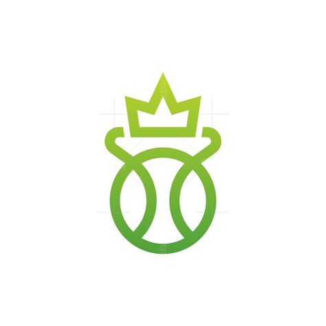 This logo consists of a tennis ball combined with a trophy and crown shape. Executed in a simple, modern, and minimalist way, suitable for brands engaged in tennis or the like. Tennis Ball Logo, Trophy Logo Design, Pickleball Branding, Golf Logo Inspiration, Tennis Logo Design, Tennis Club Logo, Trophy Logo, Tennis Trophy, Tennis Ideas