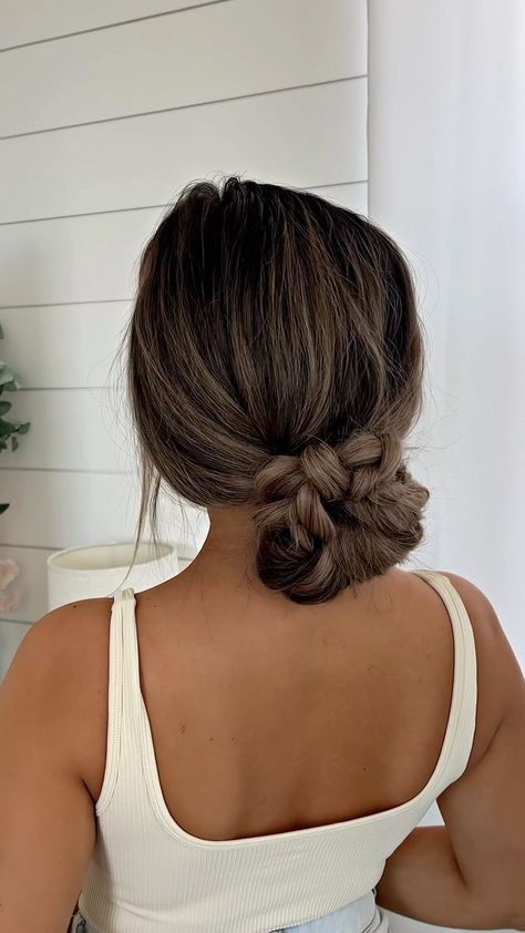 Facebook Winter Updos, French Pins, Winter Wedding Hair, Diy Wedding Hair, Braided Hair Tutorial, Knot Bun, Hairstyle Idea, Two Braids, Long Hair Updo