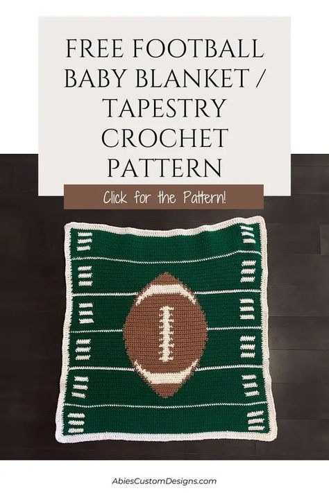 Crochet Football Blanket Pattern Free, Crochet Football Blanket, Crochet Baby Football, Football Crochet, Make A Baby Blanket, Crochet Football, Blanket Tapestry, Bobble Stitch Crochet, Kid Blanket