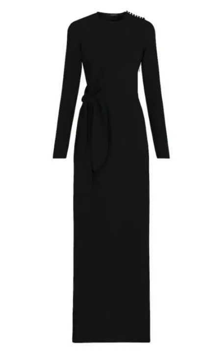 Louis Vuitton Long Sleeve Knot Evening Dress in BlackWith its high round neck, this black Long Sleeve Evening Louis Vuitton Dress Long, Louis Vuitton Black Dress, Dress Png, Louis Vuitton Dress, Color Dresses, Princess Charlene, Tall Dresses, Long Sleeve Evening Dresses, Amy Adams