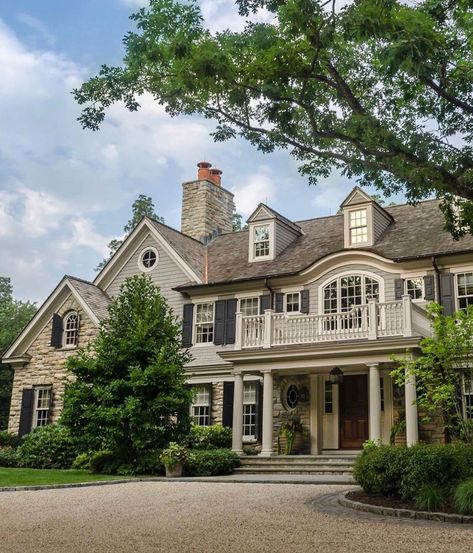 Interior Design | Real Estate on Instagram: “Since almost everything is closed in New Jersey now - today I went for a walk in a beautiful development near my townhouse to look for…” British House Exterior, Landscaping Patio, Kid Friendly Living Room, Future Board, Mansion Exterior, Shingle Style Homes, Mansion Floor Plan, Modern Mansion, Mansion Interior