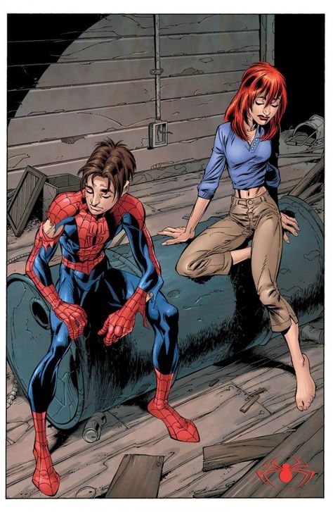 Terror. 07.12.1987.. 1610 Peter Parker, Mary Jane Spiderman Comic, Ultimate Peter Parker, Peter Parker And Mary Jane, Mary Jane Spiderman, Marvel Ultimate Spider Man, Parker Spiderman, Mark Bagley, Ultimate Marvel