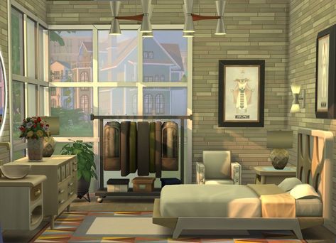 ~❤❤~ Sims 4 Bedroom Inspiration, Sims Bedroom Ideas Base Game, Sims 4bedroom, Sims Bedroom Base Game, Sims Bedroom Ideas, Sims Rooms Ideas, Sims 4 Teenage Bedroom No Cc, Sims 4 Bedrooms, The Sims 4 Bedroom Master Suite