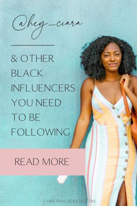 20 black influencers you need to follow today!  Check out the full list of my favorite Instagram influencers you should be following here! Black Women Influencers, Instagram Content Ideas Black Women, Black Female Influencers, Black Woman Influencer Aesthetic, Black Woman Content Creator, South African Influencers, Black Fashion Bloggers, Design Podcast, Black Bloggers