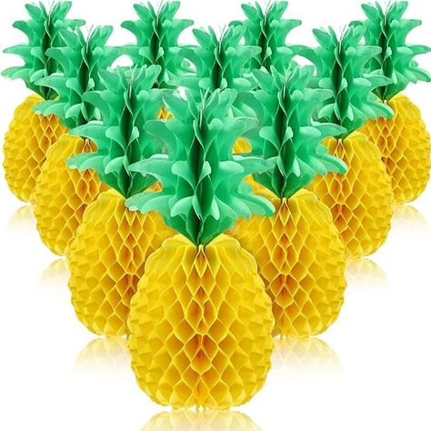 Amazon.com: Blulu 12 Pieces 14 Inch Pineapple Party Decoration Honeycomb Centerpieces Pineapple Tissue Paper Centerpieces Table Pineapple Decorations for Hawaiian Luau Party Birthday Wedding Home Favor : Toys & Games Tissue Paper Centerpieces, Pineapple Decorations, Aloha Party Decorations, Luau Centerpieces, Pineapple Centerpiece, Paper Centerpieces, Pineapple Party, Aloha Party, Hawaiian Luau Party