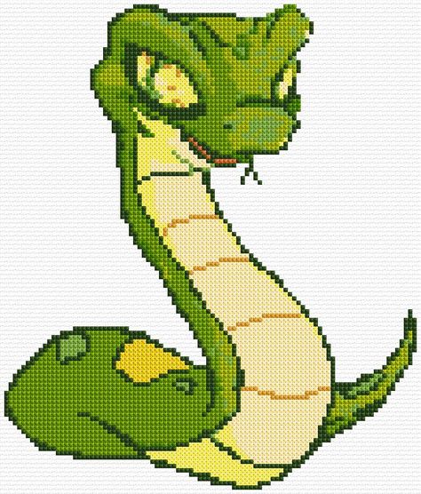 Anaconda Verde, Harry Potter Cross Stitch Pattern, Xmas Cross Stitch, Baby Cross, Cross Stitch Funny, Chart Design, Pixel Pattern, Online Pattern, Perler Beads Designs