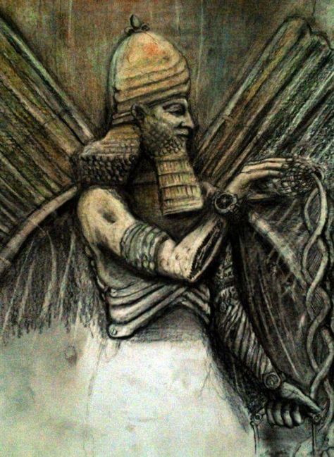 Sumerian God Enki Witchcraft Meaning, Starověký Egypt, The Bible Movie, Ancient Sumerian, Ancient Near East, The Hierophant, Persian Culture, Protection Spells, Beautiful Dark Art