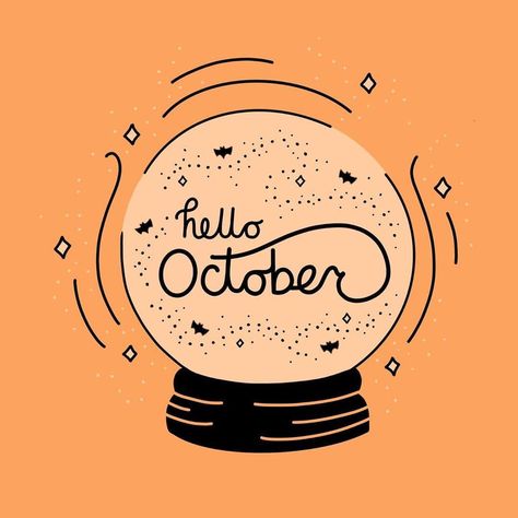 October Month Aesthetic, October Illustration Art, October Graphic Design, October Aesthetic Month, October Typography, October Graphics, October Widgets, October Font, October Lettering