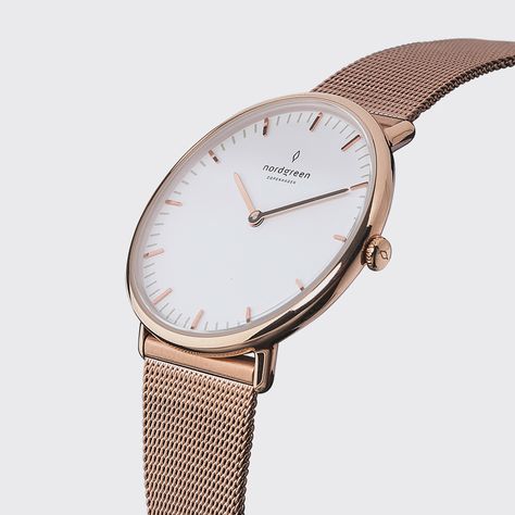 Nordgreen’s watches are all about Scandinavian simplicity, symmetry, and social responsibility Interchangeable Bracelet, Big Watches, Rose Gold Watches, Skagen, White Dial, White Rose Gold, Silver Rose Gold, Watch Design, Luxury Watches