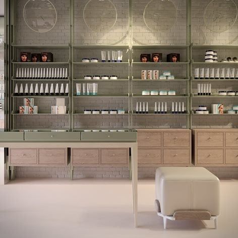 Pharmacy Store Design Interiors, Retail Store Interior Design, Shelves Design, Tirana Albania, Pharmacy Design, Retail Store Interior, Beauty Salon Interior, Clinic Design, Full Picture