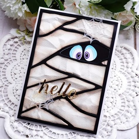 Halloween Voyeuristic Metal Die Cut Diy - Temu Monster Background, Wax Seal Pendant, Embossing Machines, Stamp Blocks, Christmas Words, Beautiful Greeting Cards, Theme Halloween, Die Cut Cards, Scrapbooking Diy