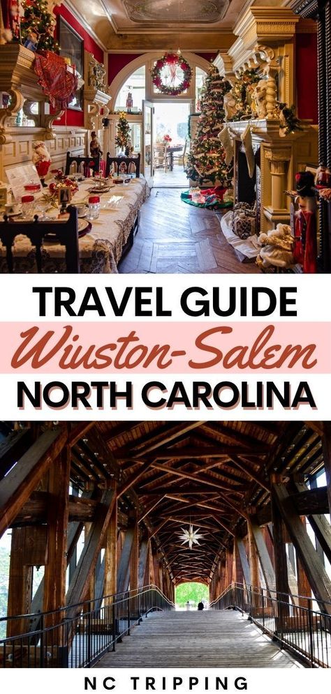 Breweries, history, and an incredible food scene are just the beginnings to all of the cool things to do in Winston-Salem, NC! Read this article to start planning your vacation to Winston-Salem. #winstonsalem #NorthCarolina #travel Things To Do In Winston Salem Nc, North Carolina Winter, Visit North Carolina, North Carolina Vacations, Winston Salem North Carolina, North Carolina Travel, Cool Things To Do, Winston Salem Nc, Christmas Events