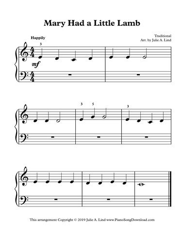 Mary Had a Little Lamb - right hand only, easy piano sheet music for beginners. Free to download and print. Easy One Hand Piano Songs, Right Hand Piano Sheet Music Easy, Mary Had A Little Lamb Piano, Clarinet Sheet Music Easy Beginner, Beginner Piano Sheet Music For Kids, Easy Piano Sheet Music For Beginners Free Printable, Piano Sheet Music Beginners, Piano Music With Letters, Sheet Music For Beginners