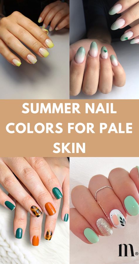 Discover the best nail colors for fair skin this summer! Whether you prefer gel, acrylic, or dip, these perfect hues will make your nails pop in the sun. Explore endless summer nail ideas for pale skin on our blog! Nail Colors For Cool Undertones, Flattering Nail Colors For Fair Skin, Toenail Colours For Pale Skin, Summer Nails For Fair Skin, Nail Polish Colors For Pale Skin, Spring Nails For Pale Skin, Summer Nails Fair Skin, Good Nail Colors For Pale Skin, Nail Color Pale Skin