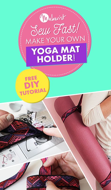 Free sewing pattern for an easy to make yoga mat holder!  #yoga #yogamat #yogawear #freesewingpatterns #diyhack #diy #doityourself #yogainspo #mindfuldiy #easysewing #pdfpattern #freediy #freesewingpatterns #crafting #makerist #maker #sewing Yoga Mat Bag Pattern Sewing, Yoga Mat Bag Pattern, Yoga Mat Holder, Diy Yoga, Sew Simple, Bag Pattern Free, Free Sewing Pattern, Sewing Tutorials Free, Yoga Mat Bag