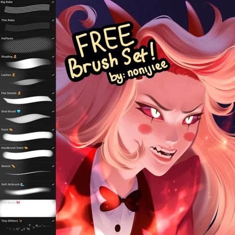 Nonijiee’s Free Basic Brush Set for Procreate Procreate free brushes Procreate Qr Codes, Procreate Brushes Settings, Best Free Procreate Brushes, Procreate Brushes Free Download Qr Code, Rendering Brush Procreate, Procreate Brushes Free Rendering, Procreate Rendering Brushes, Procreate Brushes Free Download, Procreate Free Brushes