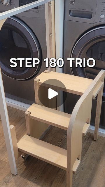 Hideaway Solutions on Instagram: "STEP 180 TRIO is our 3 step hideaway integrated step stool.   See our STEP 180 line of 1, 2, or 3 step hideaway step stools at  www.hideawaysolutions.com  #laundryroom #laundry  #laundryroommakeover #stepladder #stepstool #kitchenremodel #kitchenaccessories" Laundry Steps, Kitchen Step Stool, Step Stools, Small Laundry Room, Step Ladder, Laundry Room Makeover, March 27, Washer And Dryer, Step Stool