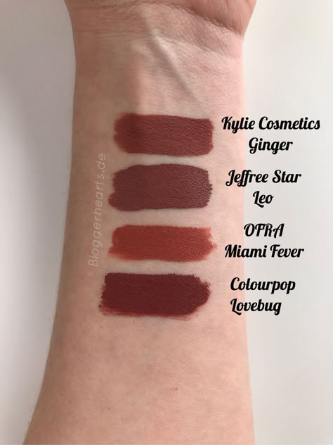 Ginger Lipstick, Lip Ideas, Makeup Christmas Gifts, Ulzzang Makeup Tutorial, Liquid Lipstick Swatches, Makeup Kit Essentials, Best Lipstick Color, Lipstick For Dark Skin, Simple Makeup Tips