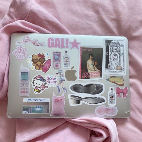 Macbook Case Stickers, Pink Academia, Pink Macbook, Mac Case, Laptop Decoration, Laptop Case Stickers, Macbook Stickers, Computer Sticker, Macbook Wallpaper