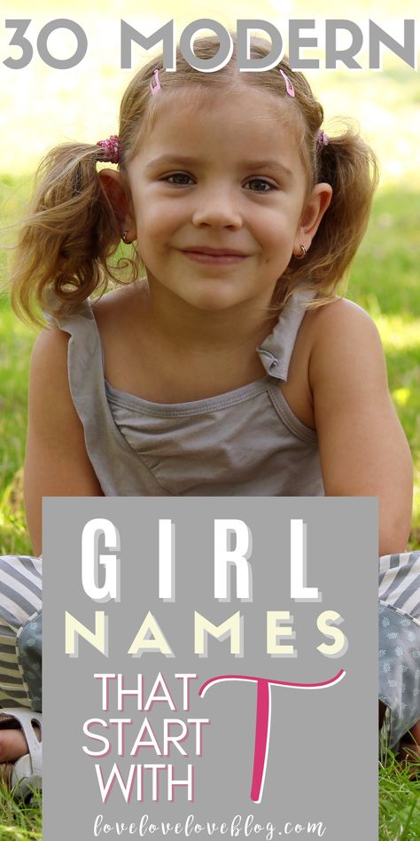 Looking for baby girl names that start with T? You’ll love these modern names real moms are using from Talbie to Tylee! Names That Start With T, T Girl Names, Latest Baby Girl Names, Modern Girl Names, T Names, Vintage Baby Names, Feminine Names