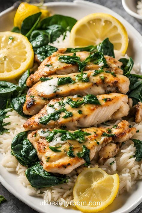 Eating chicken and spinach together can be a nutritious choice as it combines lean protein from chicken, with the vitamins and minerals found in spinach. The pairing offers a well-balanced meal, providing essential nutrients like protein, iron, and various vitamins. This post lists 13 different chicken and spinach recipes that are easy to make at home. Healthy, creamy, easy, baked, healthy clean eating, sauteed, rotisserie, ground, healthy low carb, grilled, crockpot, pasta, dairy free, keto Chicken And Spinach Recipes Easy, Spinach Recipes Easy, Chicken And Spinach Recipes, Pasta Dairy Free, Easy Spinach Recipes, Chicken Spinach Recipes, Creamy Spinach Chicken, Spinach Recipes Healthy, Dairy Free Keto