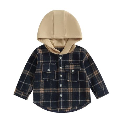 Boy Flannel Outfit, Plaid Outerwear, Toddler Baby Boy, Flannel Coat, Boys Flannel, Toddler Coat, Baby Flannel, Kids Flannel, Girls Flannel