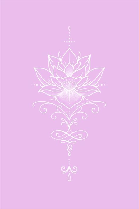 A lotus mandala tattoo with an unalome sign integrated, perfect for a forearm or shin. Version in black on white and white on pink. Lotus Flower Shin Tattoo, White Lotus Tattoo Flower, Feminine Warrior, Pink Lotus Tattoo, White Lotus Tattoo, Lotus Unalome, Simple Lotus Flower Tattoo, Lotus Mandala Tattoo, Pink Ribbon Tattoos