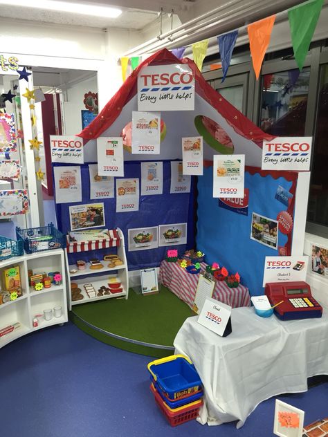 Shop Role Play Area, Classroom Role Play Areas, Pet Shop Role Play Eyfs, Role Play Shop Ideas, Role Play Ideas Eyfs, Supermarket Role Play Area, Domestic Role Play Eyfs, Supermarket Role Play Eyfs, Role Play Corner Ideas