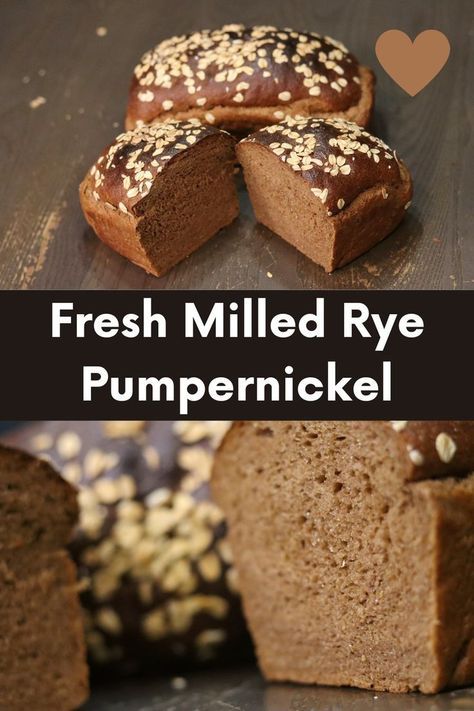 Best Pumpernickel Bread Recipe, Pumpernickel Bread Recipe, Ancient Grains Bread, Pumpernickel Bread, Rye Bread Recipes, Ground Recipes, Dutch Oven Bread, Wheat Recipes, Whole Grain Flour