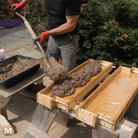 Diy Above Ground Planter Boxes, Concrete Raised Garden Beds, Planters Landscaping, Raised Planter Boxes Plans, Stone Raised Beds, Decorative Concrete Blocks, Concrete Diy Garden, Bed Panels, Sleepers In Garden