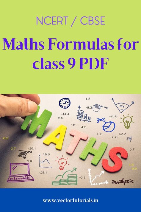 Maths Formulas for Class 9 PDF written on Green background with Maths Graphical Image Mathematics Formula, Math Formula Sheet, Area Formula, Learn Biology, Number System, Linear Equations, Math Formulas, Math Books, Equations