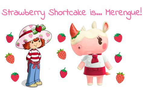 Strawberry Shortcake Animal Crossing, Strawberry Shortcakes, Acnh Strawberry, Strawberry Shortcake Characters, Strawberry Shortcake 2003, Acnh Inspo, Dream Address, Just Girly Things, Strawberry Shortcake