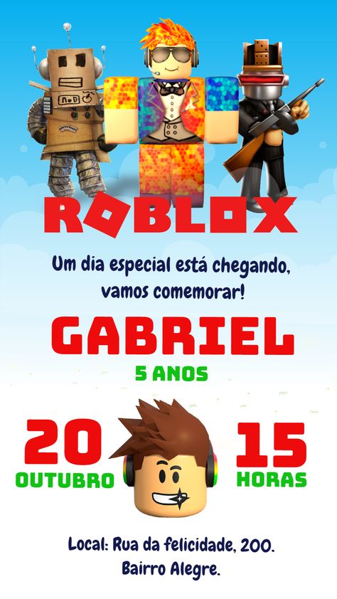 Edítate gratis usando nuestro editor online | Design by Bella Liz Convites | Invitación Digital Invitación de cumpleaños de Roblox

¡La invitación Invitación de cumpleaños de Roblox perfecta para tu evento!

Personaliza tu invitación a tu gusto con nuestro editor en línea

Nuestra invitación digital Invitación de cumpleaños de Roblox es totalmente personalizable. Puedes cambiar el texto, la fuente, los colores e incluso agregar fotos. Es fácil de usar y puedes crear la invita Online Design, Design