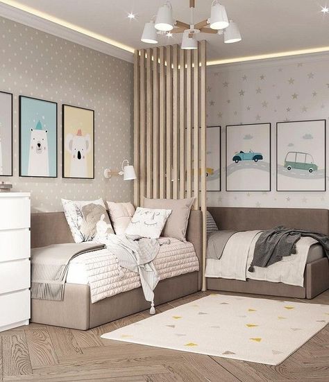 Kids Shared Bedroom, Kids Room Interior Design, تصميم داخلي فاخر, Modern Kids Room, Kids Bedroom Inspiration, Modern Bedroom Interior, Kids Bedroom Designs, Twin Beds, Dekorasi Kamar Tidur