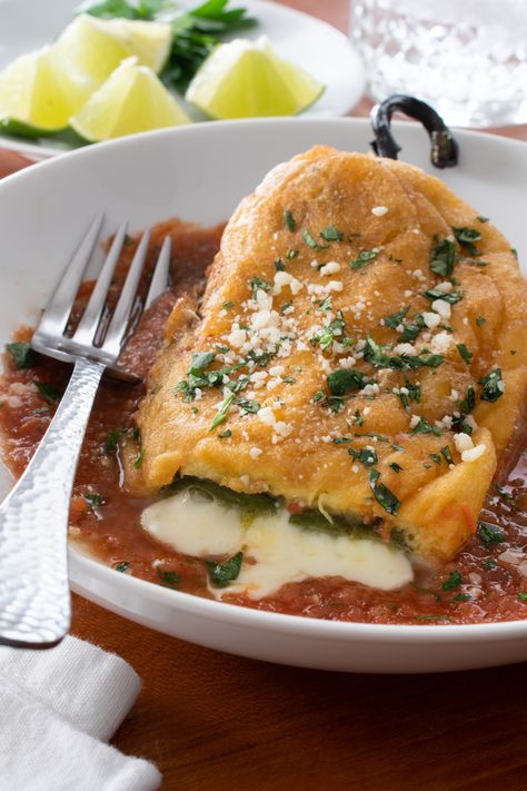 Stuffed Chili Relleno Recipe, Chile Relleno Recipe, Rellenos Recipe, Nelson Family, Chili Relleno, Authentic Mexican Recipes, Chile Poblano, Mexican Recipe, Spanish Recipes