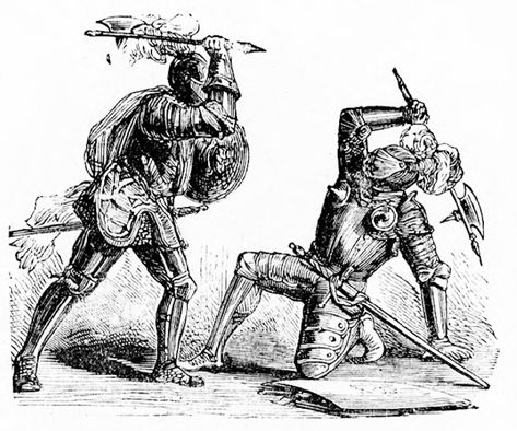 Knights in armor fighting Antique Vintage Illustration Free Medieval Art Knight, Medieval Armor Illustration, Medieval Knight Tattoo, Medieval Knight Illustration, Knights Aesthetic, Knight Sketch, Knights Medieval, Knight Illustration, Knight Drawing