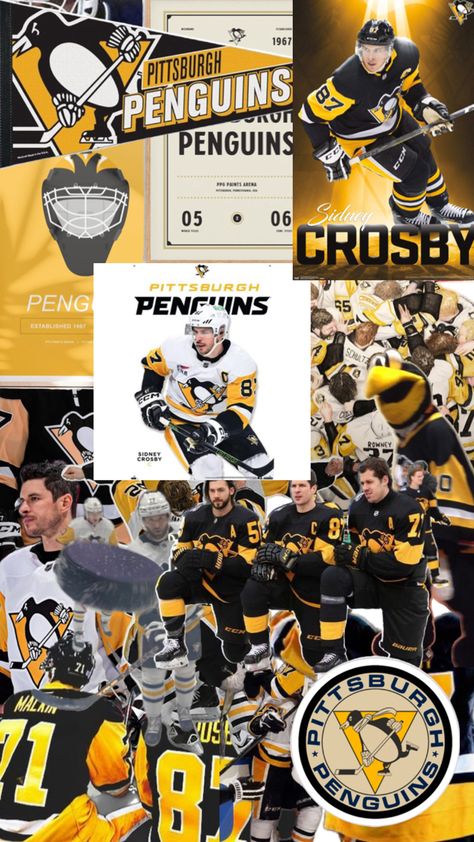 #collage #aesthetic #hockey #NHL #sportsteam #PittsburghPenguins #Crosby #Malkin Pittsburgh Penguins Wallpaper, Aesthetic Hockey, Ppg Paint, Pittsburgh Penguins Hockey, Penguins Hockey, Sidney Crosby, Pittsburgh Penguins, Really Funny Pictures, Ice Hockey