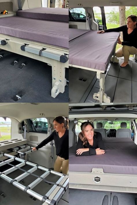 The Tofino bed is a compact telescopic sleeping platform offered in 2 different heights. It is lightweight and can be shipped anywhere! Van Conversion Bed Frame, Telescopic Bed, Van Camper Conversion, Simple Bed Design, Dog Van, Van Conversion Kits, Overland Camper, Cargo Vans, Folding Campers