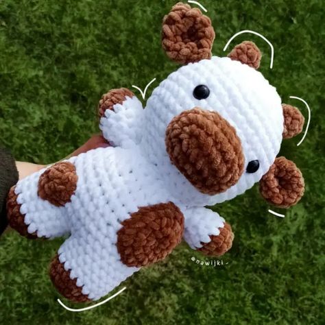 21 Adorable Crochet Cow Free Patterns (easy!) - Little World of Whimsy Cow Plushie Crochet Pattern Free, How To Crochet A Cow, Free Cow Crochet Patterns, Crochet Cow Free Pattern, Cow Crochet Pattern Free, Cow Amigurumi Free Pattern, Amigurumi Cow Pattern, Crocheted Cow Pattern, Cow Crochet