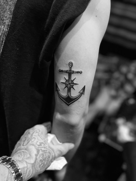 Anchor Tattoo For Men, Luke Wessman, Word Tattoo Ideas, Anchor Tattoo Design, Anker Tattoo, Cross Tattoos For Women, Word Tattoo, The Chainsmokers, Cross Tattoos