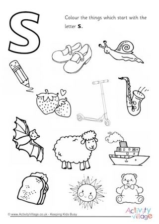 Initial Letter Colouring Pages Letter S Worksheets For Preschool, S Worksheet, Letter S Worksheets, Speech Therapy Worksheets, Letter A Coloring Pages, Kids Worksheet, The Letter S, Handlettering Quotes, Phonics Sounds