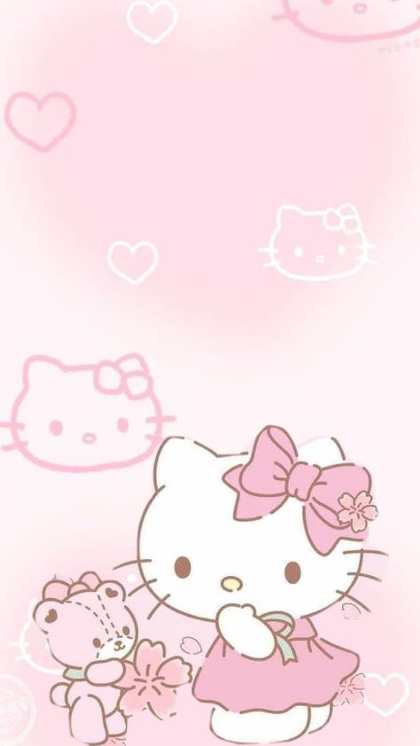 I love hello kitty Hello Kitty Lock Screen, I Love Hello Kitty, Candy Logo, Wallpaper Pink Cute, Images Hello Kitty, Walpaper Hello Kitty, Charmmy Kitty, Bow Wallpaper, Hello Kitty Aesthetic